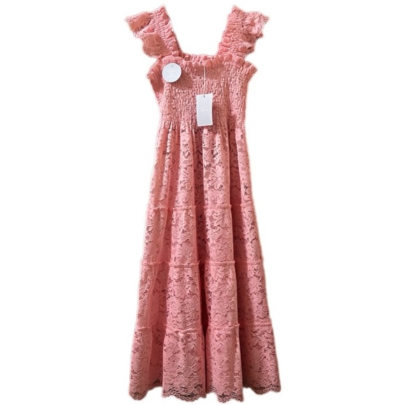 Hill House Pink Lace Ellie Nap Midi Dress Sz S Collectors Edition Cottagecore - Picture 2 of 14